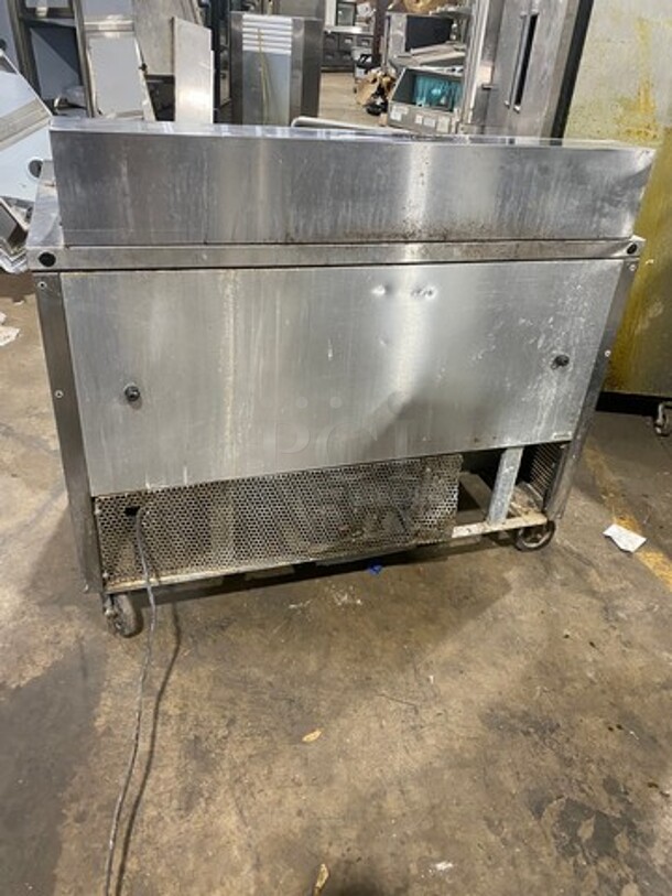 True Commercial Refrigerated Sandwich Prep Table! With 2 Door Underneath Storage Space! Poly Coated Racks! All Stainless Steel! On Casters! Model: TSSU4812 SN: 13727958 115V 60HZ 1 Phase - Image 3 of 11