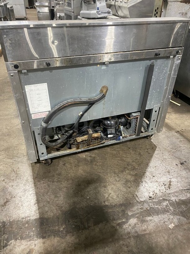 Continental All Stainless Steel Sandwich Prep/Bain Marie Table! With Poly Cutting Board! On Casters! - Image 3 of 10