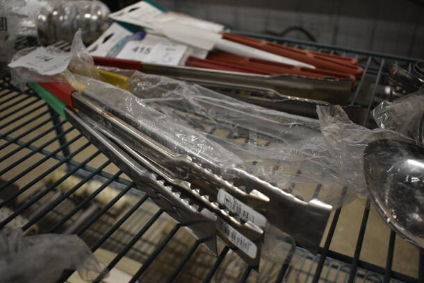 4 BRAND NEW! Stainless Steel Tongs. 16