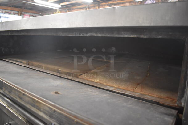 2 Bakers Pride Y600 Stainless Steel Commercial Natural Gas Powered Single Deck Pizza Ovens w/ Cooking Stones. 120,000 BTU. 78x43x67. 2 Times Your Bid! - Image 5 of 12