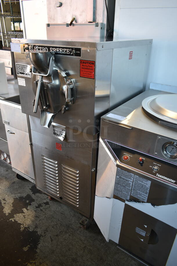 Electro Freeze FT-1 Stainless Steel Commercial Floor Style Batch Freezer on Commercial Casters. 230 Volts, 3 Phase.  - Image 2 of 7