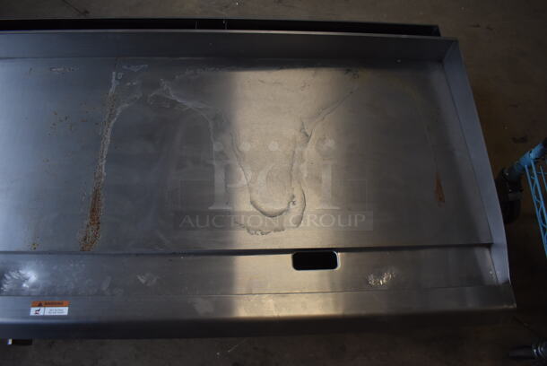 LIKE NEW! CPG 351GTCPG72NL Stainless Steel Commercial Countertop Natural Gas Powered Flat Top Griddle w/ Thermostatic Controls. 180,000 BTU. 72x30x16 - Image 4 of 11