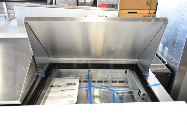 BRAND NEW SCRATCH AND DENT! 2024 True TFP-72-30M-D-6 Stainless Steel Commercial 6 Drawer Mega Top Refrigerated Sandwich Prep Table. 115 Volts, 1 Phase. Tested and Working! - Image 4 of 12