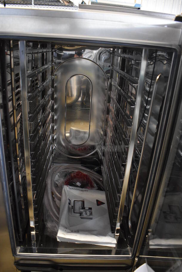 BRAND NEW! LATE MODEL! Convotherm C4eT 10.10 EB -N Stainless Steel Commercial Electric Powered Convotherm Combi Steamer Oven. 208 Volts, 3 Phase. 35x32x42 - Image 5 of 6