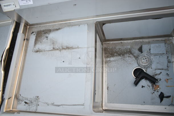 BRAND NEW SCRATCH AND DENT! Regency Spec Line Stainless Steel Commercial 3 Bay Sink w/ Dual Drain Boards. Bays 30x23.5x14. Drain Boards 22.5x25 - Image 5 of 8
