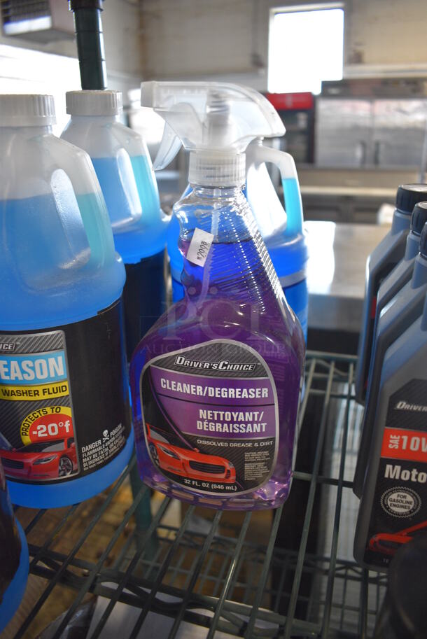 ALL ONE MONEY! Lot of 8 Various Bottles of Cleaner Including All Season Windshield Washer Fluid, Foaming Tire Shine, Cleaner/Degreaser, Window Clean. - Image 4 of 5