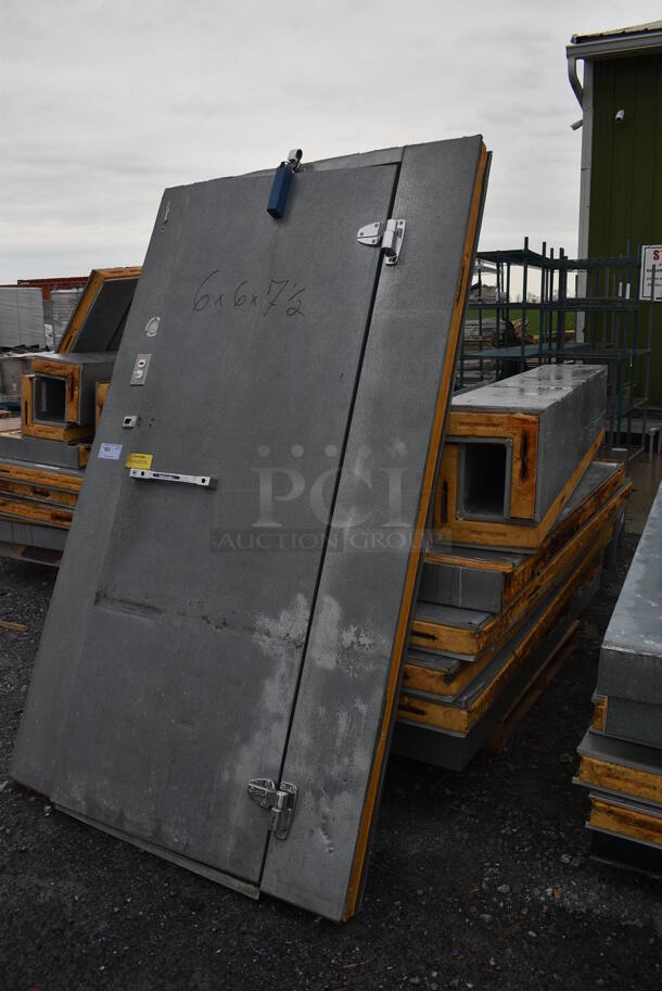 Norlake 6'x6'x7.5' SELF CONTAINED Walk In Freezer Box w/ Floor, Copeland Model KAJB-010E-CAV-800 Compressor and Norlake Model CPF100C Condenser. Picture of the Unit Before Removal Is Included In the Listing. 208-230 Volts, 1 Phase. - Image 2 of 8