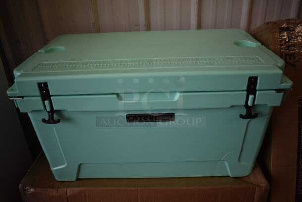 BRAND NEW IN BOX! CaterGator CG65SF Poly Insulated Seafoam 65 Qt. Rotomolded Extreme Outdoor Cooler / Ice Chest. 31x18x17 - Image 1 of 7