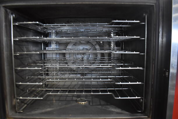 2 Vulcan ABC7G-NAT Commerical Stainless Steel Natural Gas Full Size Gas Combi Oven With Metal Racks on Commerical Casters. 80,000 BTU. 2 Times Your Bid!  - Image 7 of 10