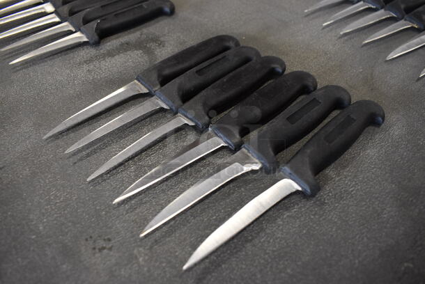6 Sharpened Stainless Steel Paring Knives. Includes 7.5". 6 Times Your Bid! - Image 3 of 4