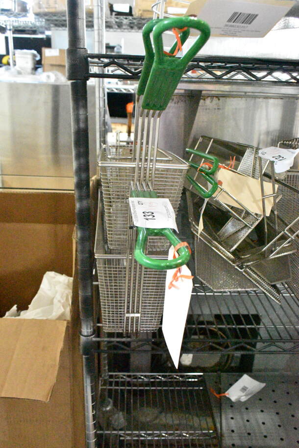 3 BRAND NEW SCRATCH AND DENT! Items Including 3698030357 Frymaster 8030357 13 1/4" x 4 1/2" x 6" Triplet Size Fryer Basket, 3698030023Frymaster 8030023 17 1/8" x 5 3/4" x 6 1/8" Triple Size Fryer Basket, 3698030427 Frymaster 8030427 15 7/8" x 5 5/8" x 6 1/4" Triplet Sized Fryer Basket. 3 Times Your Bid!  - Image 1 of 7