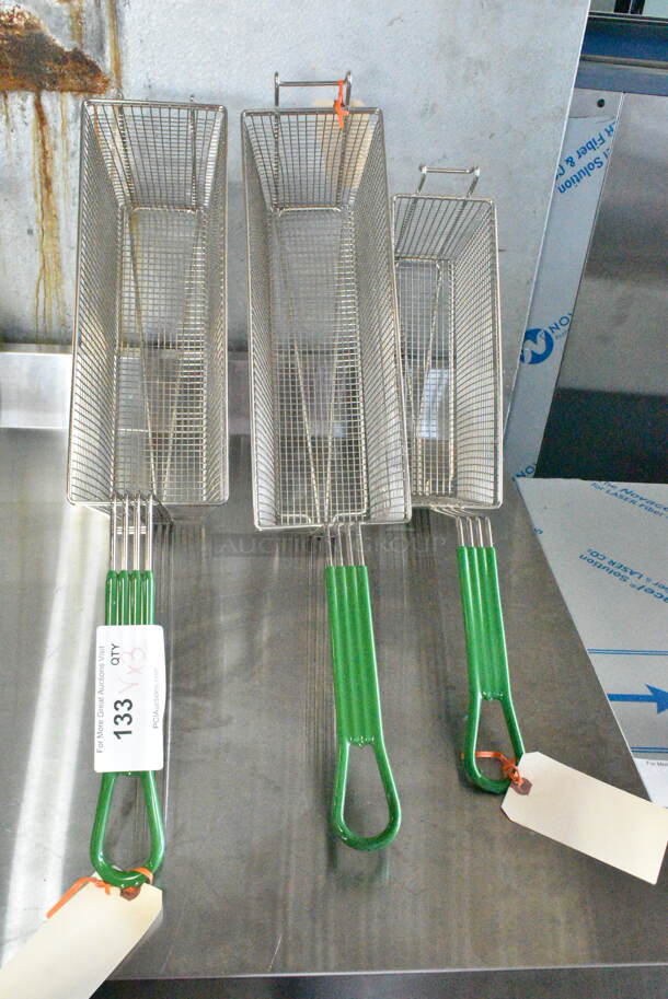 3 BRAND NEW SCRATCH AND DENT! Items Including 3698030357 Frymaster 8030357 13 1/4" x 4 1/2" x 6" Triplet Size Fryer Basket, 3698030023Frymaster 8030023 17 1/8" x 5 3/4" x 6 1/8" Triple Size Fryer Basket, 3698030427 Frymaster 8030427 15 7/8" x 5 5/8" x 6 1/4" Triplet Sized Fryer Basket. 3 Times Your Bid!  - Image 3 of 7