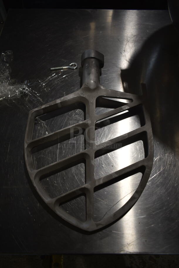 ALL ONE MONEY! Lot of BRAND NEW! Mixer Items; SUS 304 Stainless Steel Mixing Bowl, Whisk, Dough Hook and Paddle Attachment. Appears to be 30 Quart. - Image 8 of 9