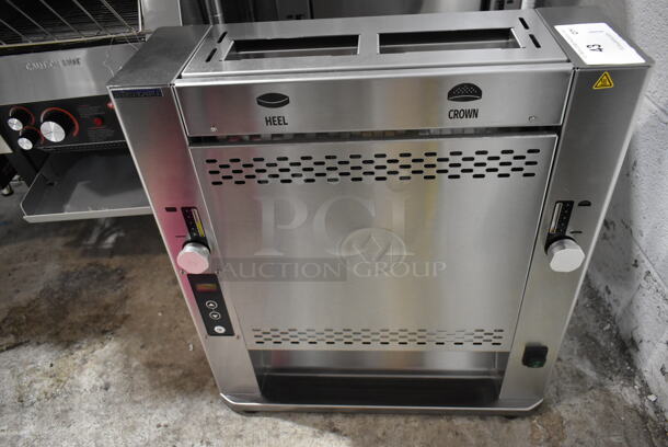 BRAND NEW SCRATCH AND DENT! 2024 Prince Castle CTS-W Stainless Steel Commercial Countertop Vertical Contact Bun Toaster with Wire Belt. 115 Volts, 1 Phase. Tested and Working! - Image 2 of 6