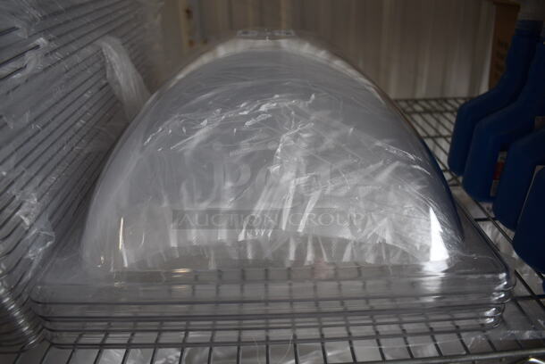ALL ONE MONEY! Lot of 30 BRAND NEW! Winco C-DP1 Clear Poly Dome Covers / Lids. 14x22x5