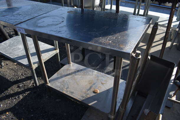 Stainless Steel Table w/ Metal Under Shelf. 36x24x35 - Image 2 of 3