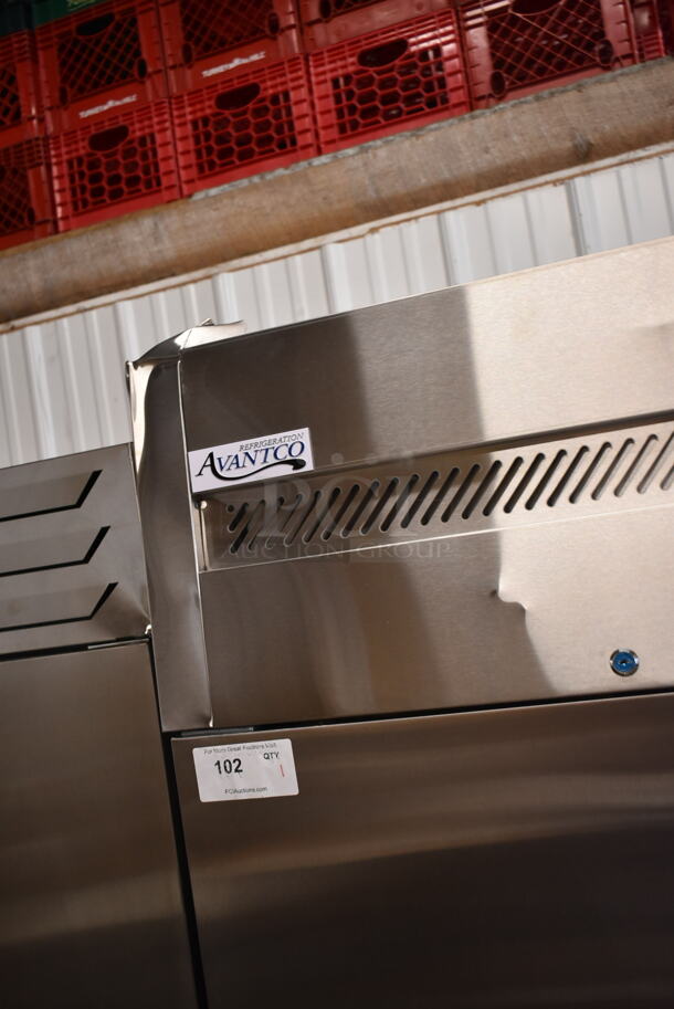 BRAND NEW SCRATCH AND DENT! 2023 Avantco  178Z2FHC Stainless Steel Commercial 2 Door Reach In Freezer w/ Poly Coated Racks. 115 Volts, 1 Phase. Tested and Powers On But Does Not Get Cold - Image 5 of 10