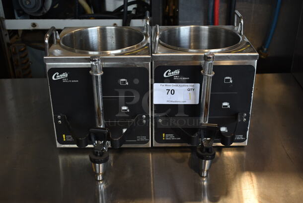 2 Curtis Stainless Steel Coffee Satellite Servers. 2 Times Your Bid!  - Image 1 of 7