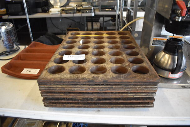10 Metal 35 Cup Muffin Baking Pans. 18x26x1.5. 10 Times Your Bid!