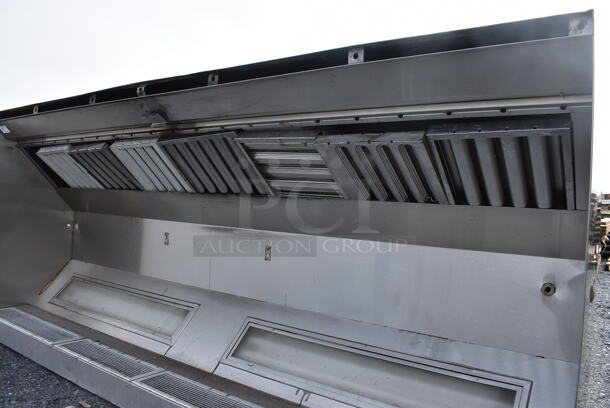 10.5' Stainless Steel Commercial Return Air Grease Hood w/ Filters. 126x54x27 - Image 4 of 6