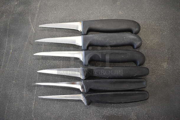 6 Sharpened Stainless Steel Paring Knives. Includes 7