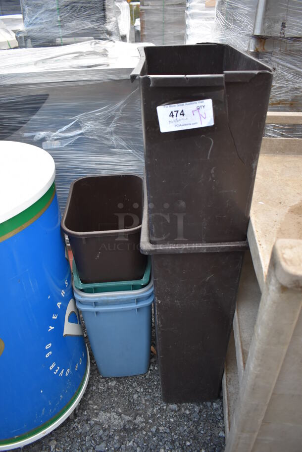 7 Various Trash Cans. Includes 11x20x30. 7 Times Your Bid! - Image 2 of 6
