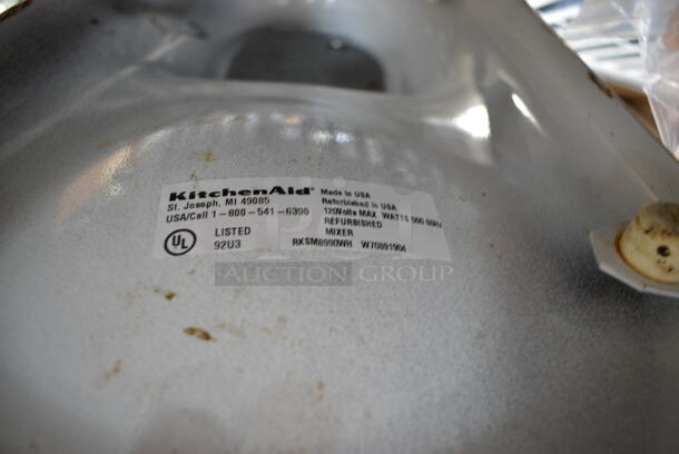 KitchenAid RKSM8990WH Metal Countertop Planetary Mixer w/ Whisk Attachment. 120 Volts, 1 Phase. Tested and Working! - Image 6 of 6