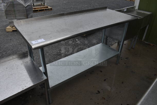 Stainless Steel Commercial Table w/ Metal Under Shelf. 60x24x36