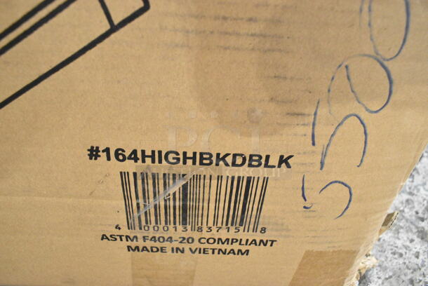 BRAND NEW SCRATCH AND DENT! Lancaster Table & Seating 164HIGHBKDBLK Standard Height Wooden High Chair with Black Finish - Unassembled - Image 3 of 3