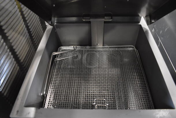 BRAND NEW IN BOX! Carnival King Model DFC4400 Stainless Steel Commercial Countertop Electric Powered Funnel Cake Fryer w/ Basket and Lid. 240 Volts, 1 Phase. 18x24x14.5 - Image 3 of 8