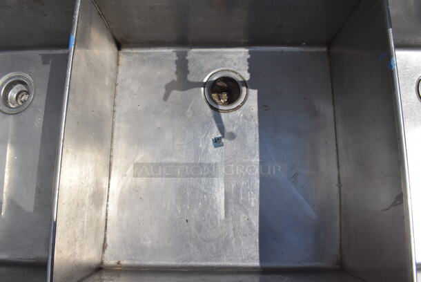 Stainless Steel Commercial 3 Bay Sink w/ Faucet and Handles. Bays 23x23x12 - Image 5 of 8