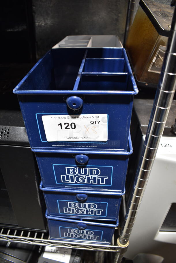 8 Napkin/Lid/Straw Holders Including Blue Bud Light and White Bud Light. 8 Times Your Bid! - Image 1 of 4