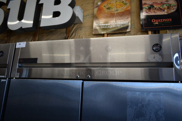 2015 True TG2R-2S ENERGY STAR Stainless Steel Commercial 2 Door Reach In Cooler w/ Poly Coated Racks on Commercial Casters. 115 Volts, 1 Phase. Tested and Working! - Image 2 of 8