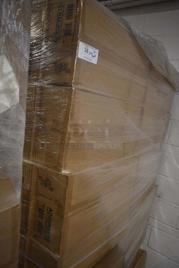 PALLET LOT of 60 BRAND NEW IN BOX! Service Ideas ADISPWSTD 27 oz Gel Soap and Hand Sanitizer Dispenser w/ Floor Stand - 53"H, White. 60 Times Your Bid! - Image 2 of 4
