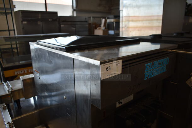 Electro Freeze SL500-132 Stainless Steel Commercial Floor Style Water Cooled 2 Flavor w/ Twist Soft Serve Ice Cream Machine on Commercial Casters. 208-230 Volts, 3 Phase.  - Image 4 of 6