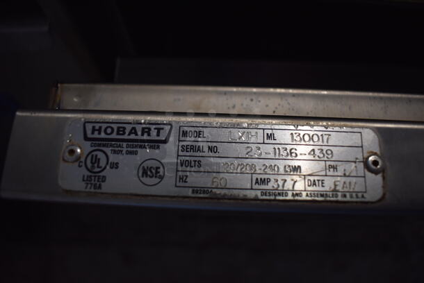 Hobart LXIH Stainless Steel Commercial Undercounter Dishwasher. 120/208-240 Volts, 1 Phase. 24x26x34 - Image 5 of 7