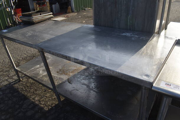 Stainless Steel Table w/ Under Shelf. 84x30x35