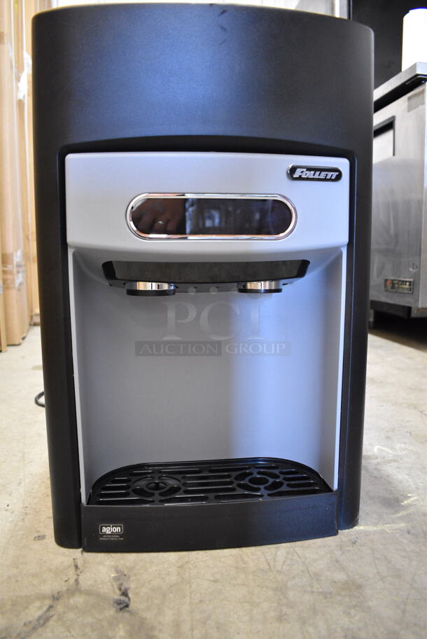 BRAND NEW SCRATCH AND DENT! 2024 Follett 15CI112A-IW-NF-ST-00 Champion 15 Series Chewblet Countertop Ice Maker and Water Dispenser with 15 lb. Storage. 100 lb. 115 Volts, 1 Phase.  - Image 4 of 6
