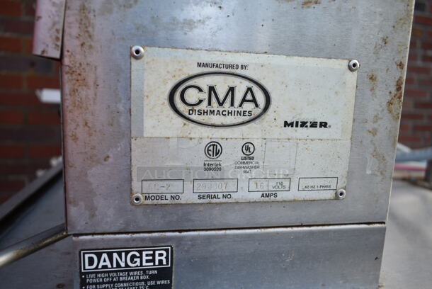 CMA EC-2 Stainless Steel Commercial Corner Pass Through Dishwasher w/ Right Side Clean Side Dish Washer Table. 115 Volts, 1 Phase.  - Image 9 of 9