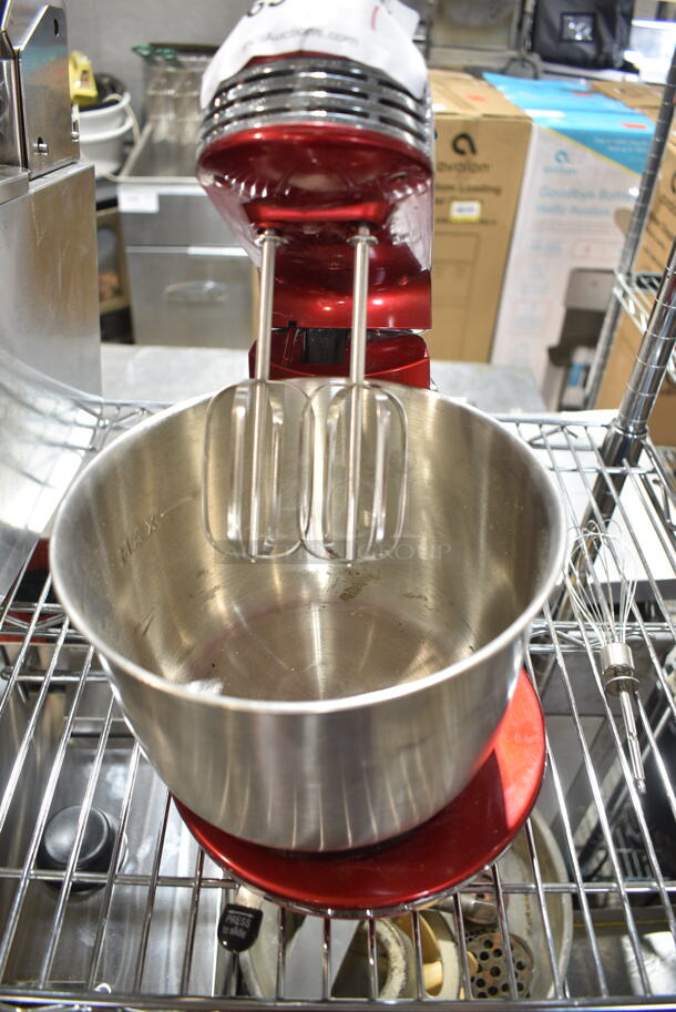 Dash DCSM250RD Metal Countertop Planetary Dough Mixer w/ Metal Mixing Cup. 120 Volts, 1 Phase. Tested and Working! - Image 4 of 7