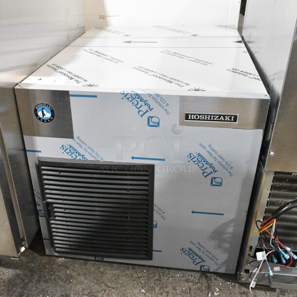 BRAND NEW SCRATCH AND DENT! 2024 Hoshizaki F-450MAJ-C Stainless Steel Commercial Slim Line Series 22" Cubelet Ice Machine - 412 lb. 115 Volts, 1 Phase.  - Image 2 of 6