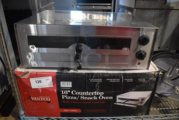 LIKE NEW! Avantco 177CPO16TSGL Stainless Steel Countertop Pizza / Snack Oven. 120 Volts, 1 Phase. 23.5x20x8. Tested and Working! - Image 6 of 7