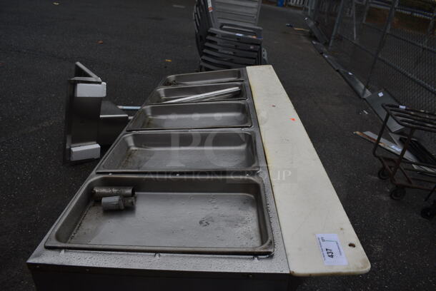 Stainless Steel Commercial Steam Table w/ Cutting Board and Under Shelf. 72x30x37 - Image 2 of 4