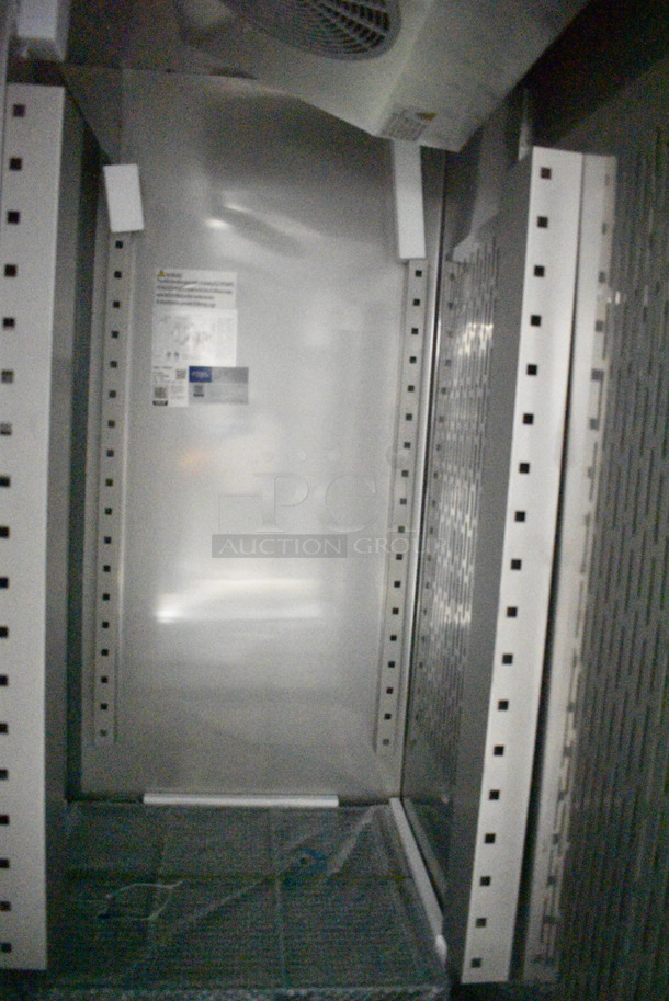 BRAND NEW SCRATCH AND DENT! 2024 Avantco 178SS3RHC Stainless Steel Commercial 3 Door Reach In Cooler w/ Poly Coated Racks. 115 Volts, 1 Phase. Tested and Working! - Image 8 of 9