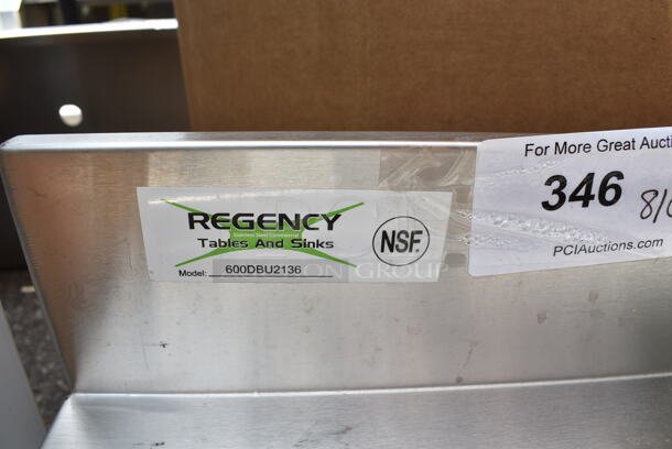 BRAND NEW SCRATCH AND DENT! Regency 600DBU2136 Stainless Steel Underbar Drainboard - 36" x 21" - Image 5 of 5