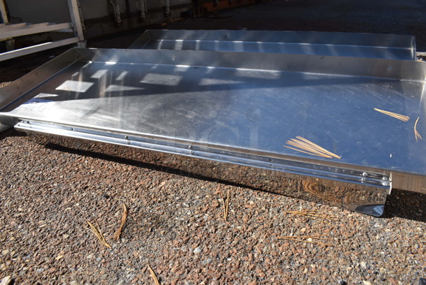 Stainless Steel Wall Mount Shelf w/ Brackets. 43x14.5x8 - Image 4 of 5