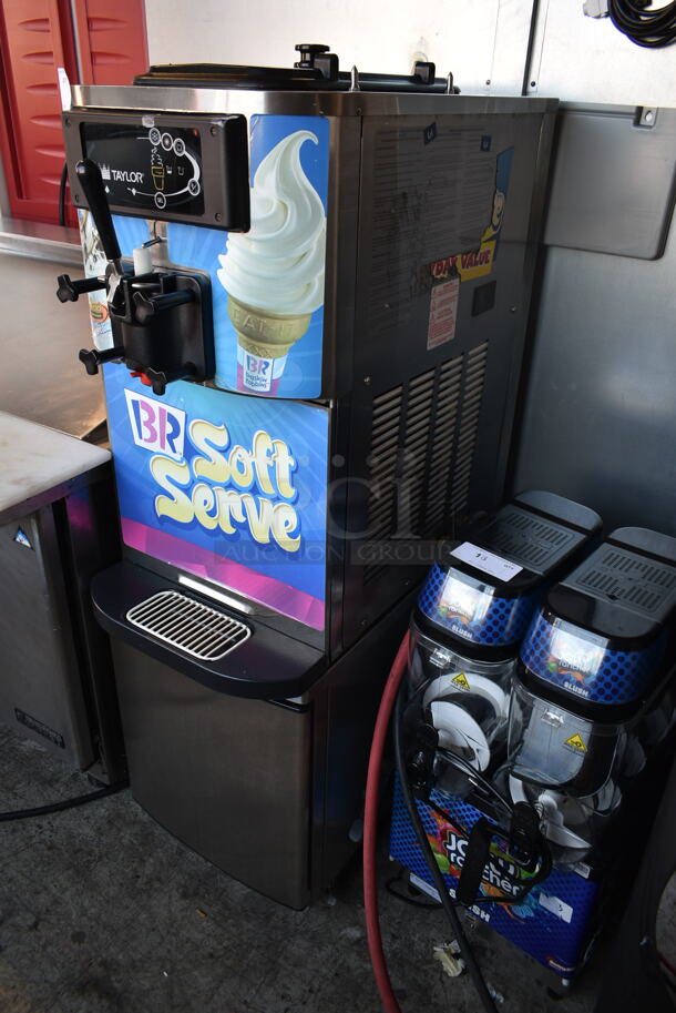 Taylor C709-27 Stainless Steel Commercial Floor Style Water Cooled Single Flavor Soft Serve Ice Cream Machine on Commercial Casters. 208-230 Volts, 1 Phase. - Image 2 of 9