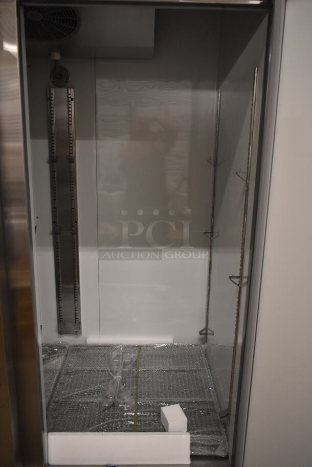 BRAND NEW SCRATCH AND DENT! 2024 Mainstreet 829BMR49F Stainless Steel Commercial 54" Solid Door Reach-In Freezer w/ Poly Coated Racks. 115 Volts, 1 Phase. Tested and Working! - Image 4 of 6