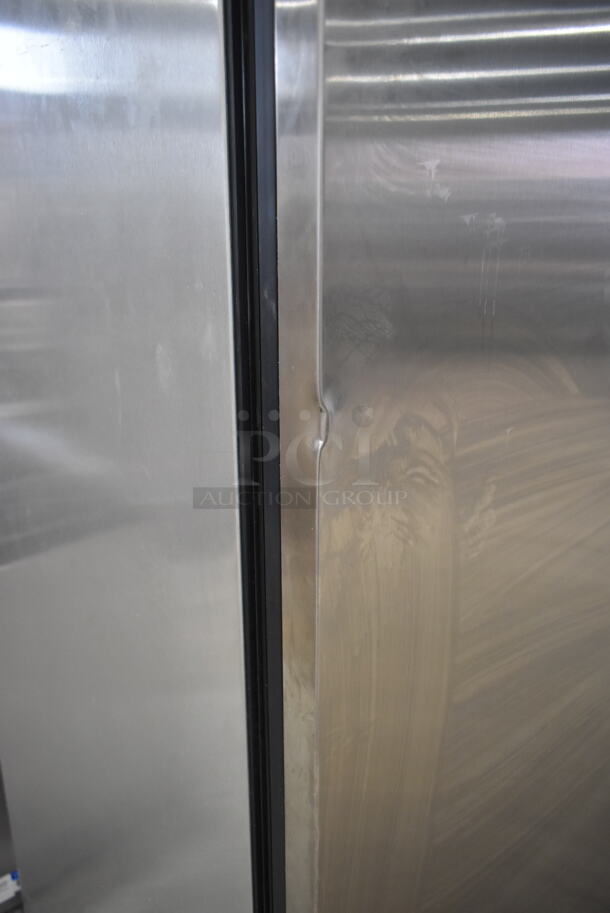 True T-72F Stainless Steel Commercial 3 Door Reach In Freezer w/ Poly Coated Racks on Commercial Casters. 115/208-230 Volts, 1 Phase.   - Image 4 of 10