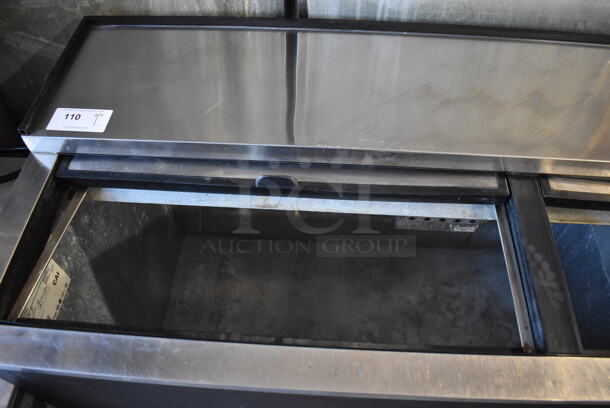 True TD-65-24 Stainless Steel Commercial Back Bar Bottle Cooler w/ 2 Sliding Lids. 115 Volts, 1 Phase. 65x27x33.5. Tested and Powers On But Does Not Get Cold - Image 5 of 6